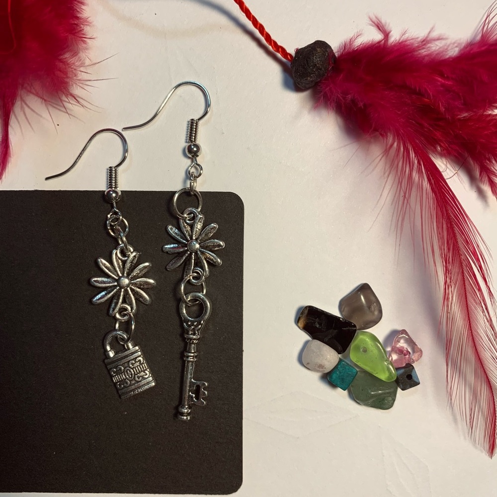 Lock and Key Earrings